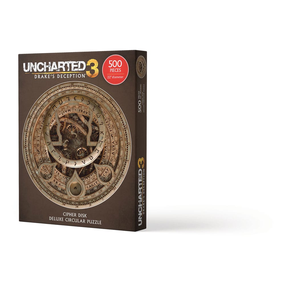 Uncharted Jigsaw Puzzle Cipher Disk Circular Deluxe (500 bitar) Dark Horse