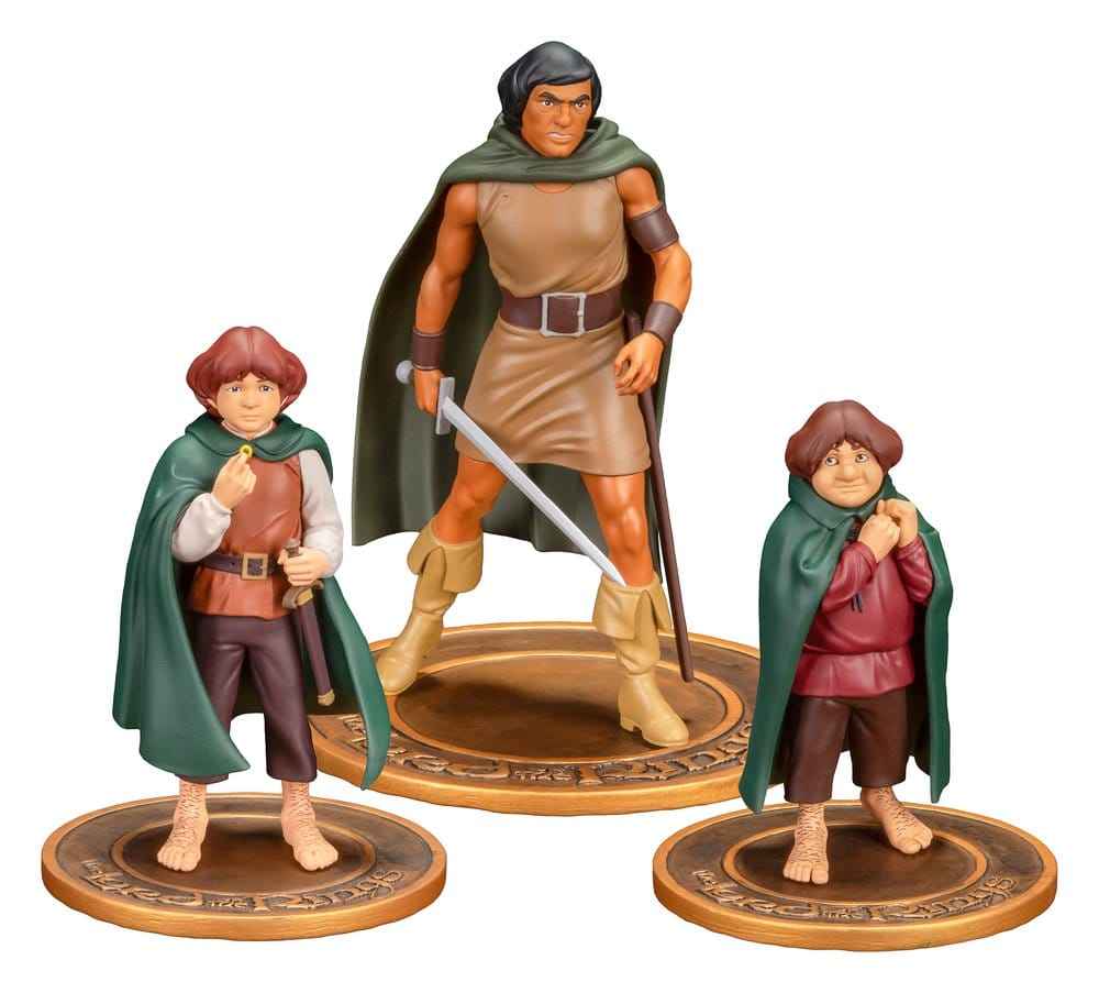Sagan om Ringen Animerade Film PVC-Figurer 3-Pack Frodo, Aragorn och Samwise