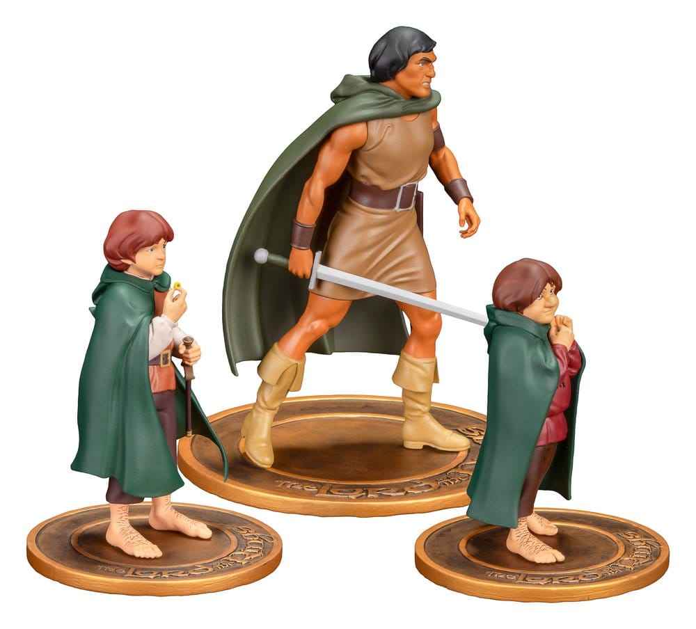 Sagan om Ringen Animerade Film PVC-Figurer 3-Pack Frodo, Aragorn och Samwise
