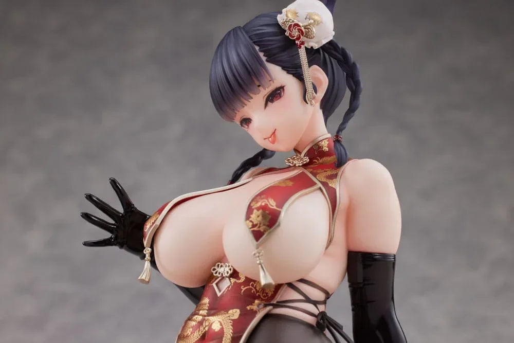 Original Character Figur 1/6 Dragon Kinesisk Klänning Sugata no Ane no Tomodachi Illustrerad av Daiki Kase 17 cm Digigirl