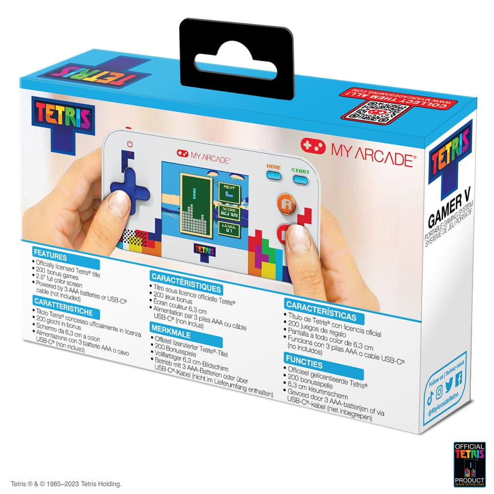 Tetris Portable Video Gaming System Gamer V My Arcade