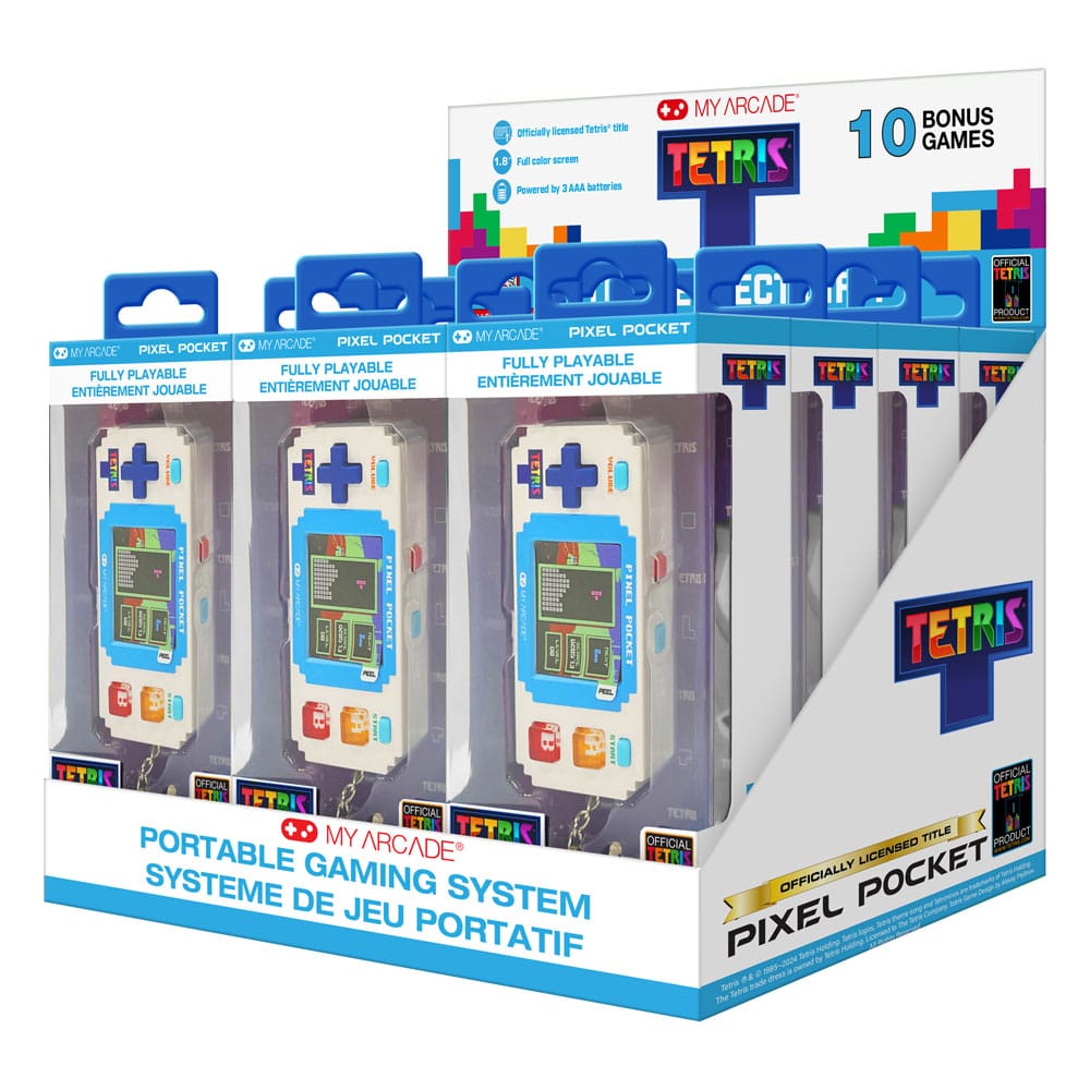 Tetris Mini Portable Gaming System Pixel Pocket Display (12) My Arcade