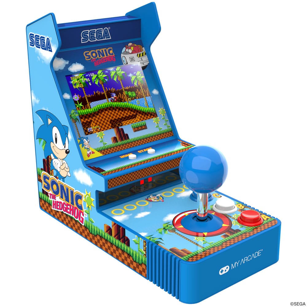 Sonic The Hedgehog Bärbar Retro Arcade Joystick Spelare My Arcade