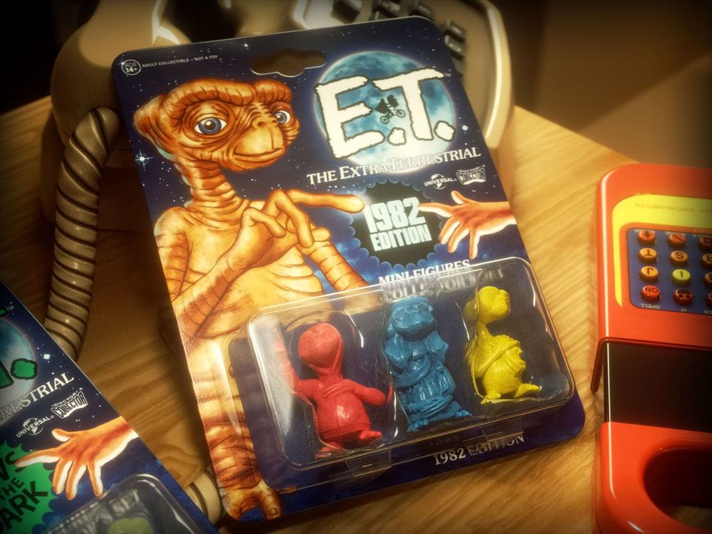 E.T. the Extra-Terrestrial Collector's Set Mini Figures 3-Pack 1982 Edition 5 cm