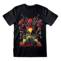 Deadpool T-Shirt med Wolverine Vapnen - Storlek M Heroes Inc
