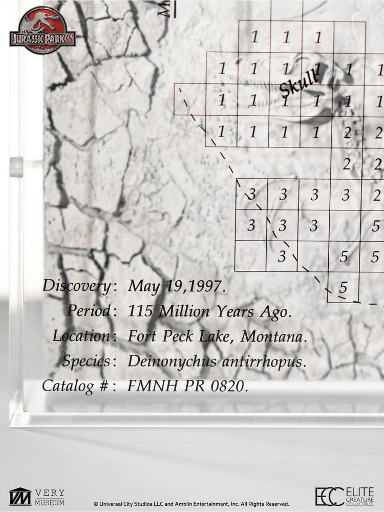 Jurassic Park III Gravningskarta Velociraptor – 27 cm