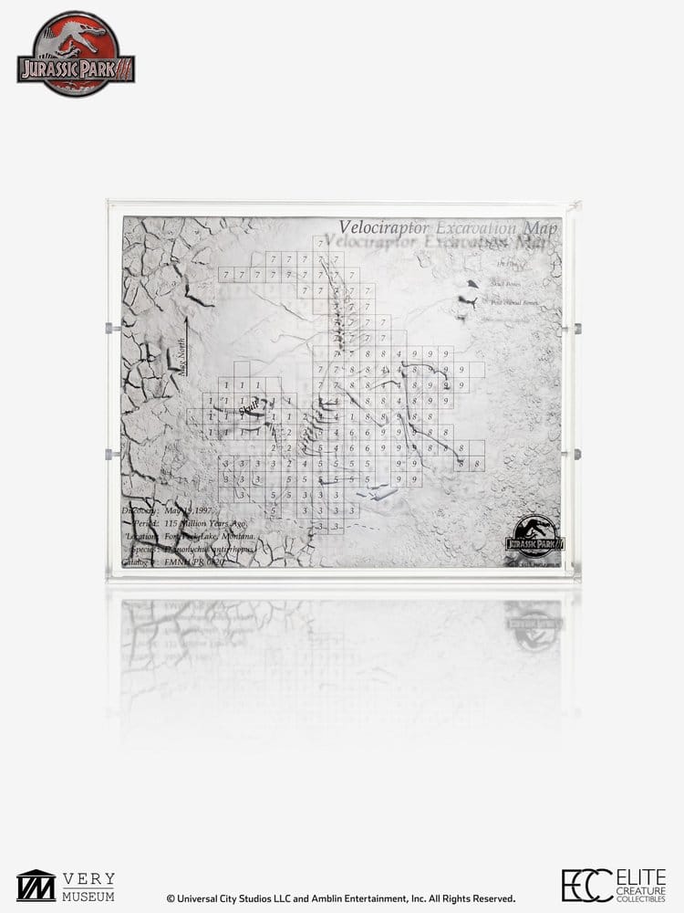 Jurassic Park III Gravningskarta Velociraptor – 27 cm