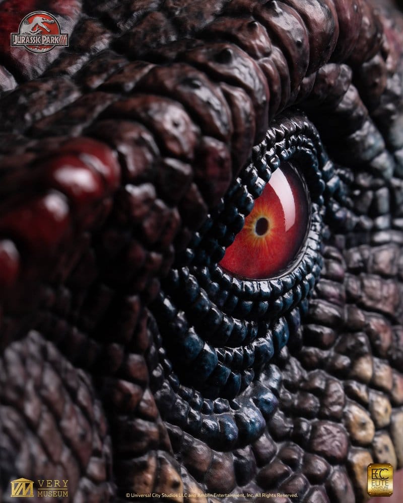 Jurassic Park III Life Size Bust Male Alpha Velociraptor "Blood Knight" 83 cm