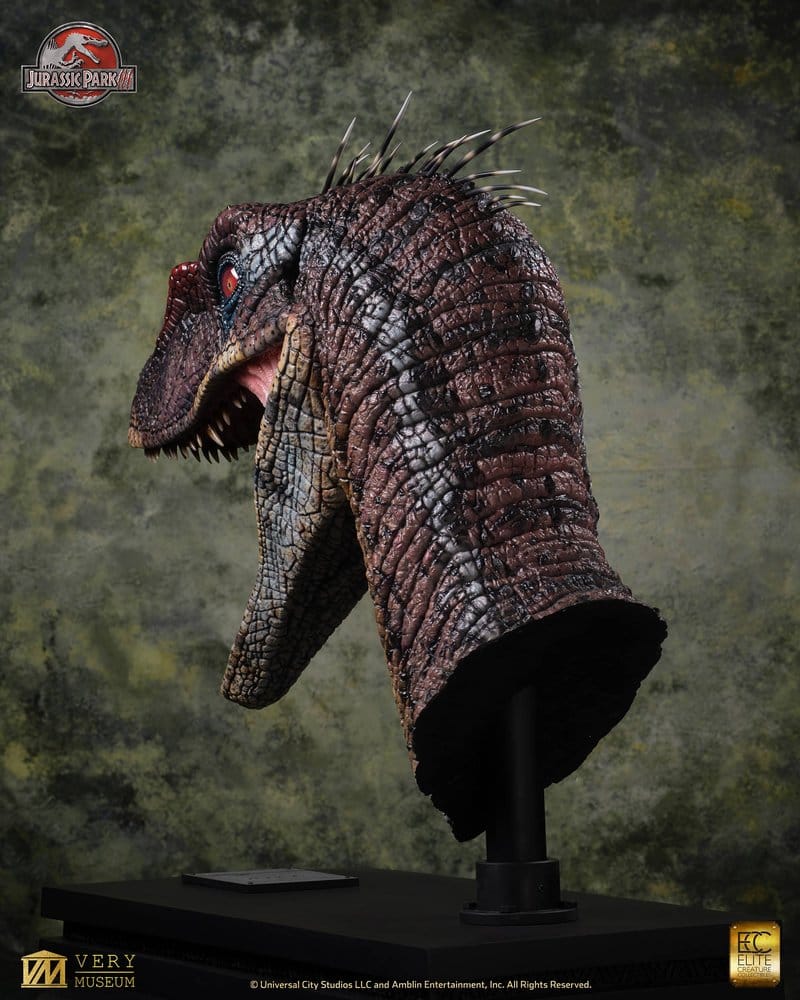 Jurassic Park III Life Size Bust Male Alpha Velociraptor "Blood Knight" 83 cm