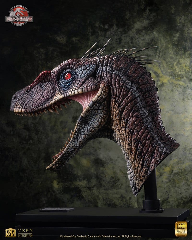 Jurassic Park III Life Size Bust Male Alpha Velociraptor "Blood Knight" 83 cm