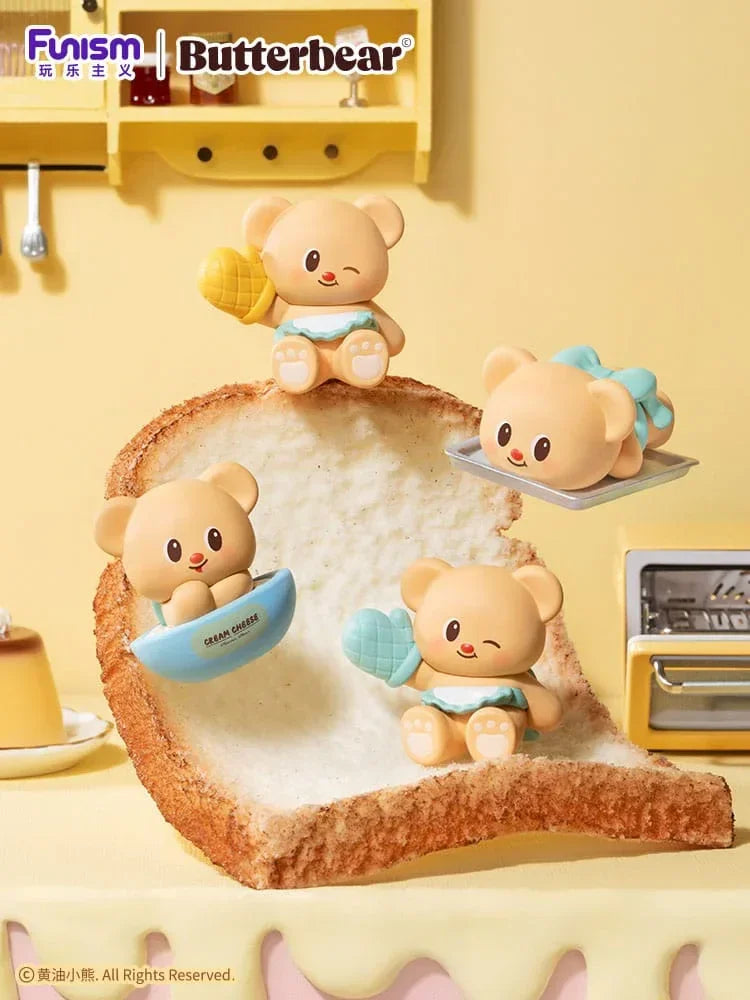 Butterbear Baked with Love Series Mini Figures 3-Pack Chubby Face 9 cm Display (6) Funism