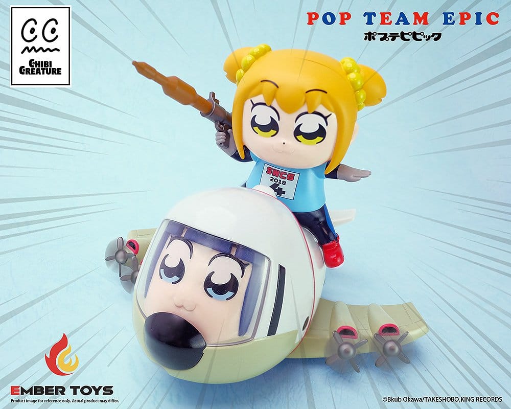 Pop Team Epic Chibi Creature Vinyl Figures 2-Pack POPUKO & PIPIMI: Skeleton Competition Ver.