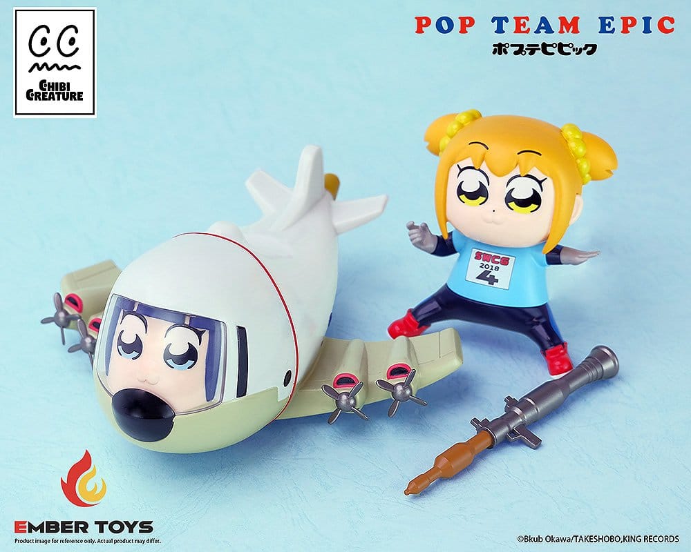 Pop Team Epic Chibi Creature Vinyl Figures 2-Pack POPUKO & PIPIMI: Skeleton Competition Ver.