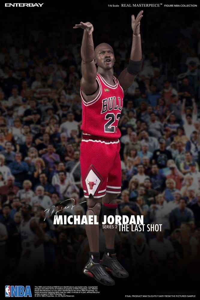 NBA Collection Äkta Mästerverk Actionfigur 1/6 Michael Jordan Serie 2 (Road Jersey Edition) 33 cm