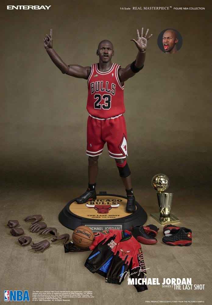 NBA Collection Äkta Mästerverk Actionfigur 1/6 Michael Jordan Serie 2 (Road Jersey Edition) 33 cm