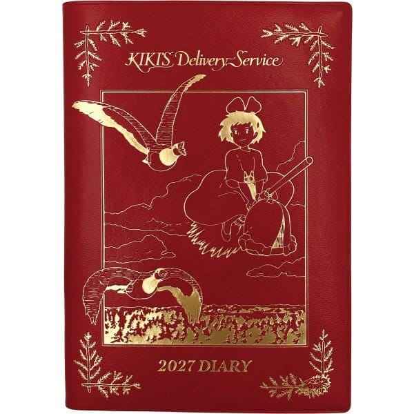 Kikis dagbok Kiki på sin kvast med röd och guldfolie