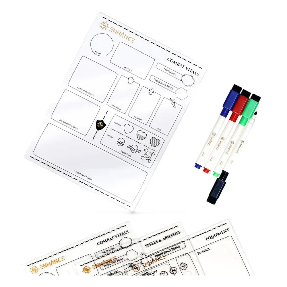Enhance RPG Series Acrylic Character Sheet Set - English Version