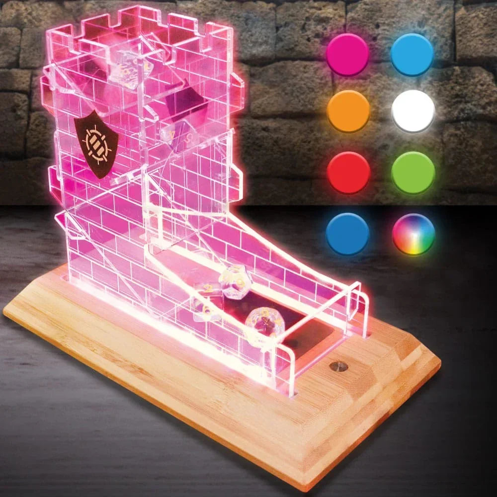 ENHANCE Tabletop Series LED Dice Tower med Tärningsset Klart Enhance