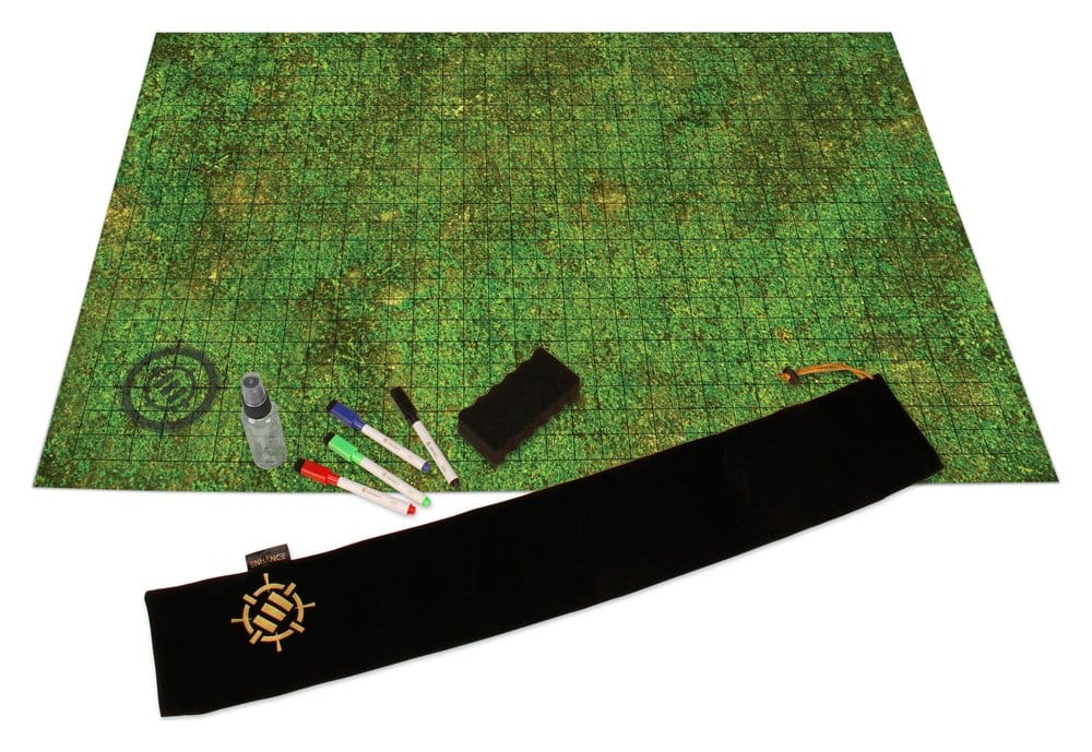 Enhance Tabletop Grid Mat Kampanj Kit DnD grön