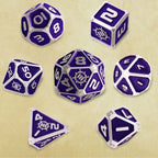 Enhance Tabletop Series Metal RPG Dice Set Purple (7) Enhance