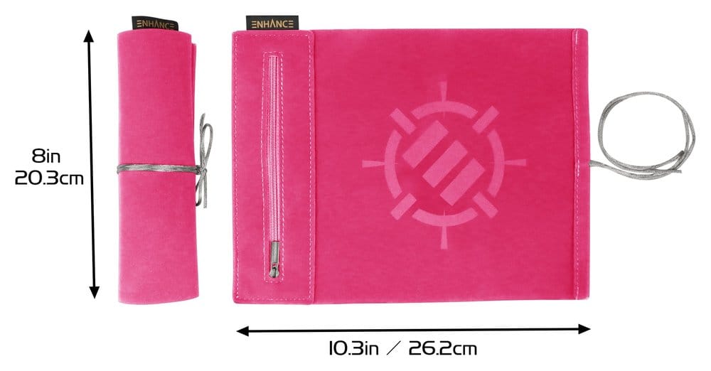 Enhance Bordstillbehör Rulla på en Rulle Tärningsmatta och Rullande Matta Rosa