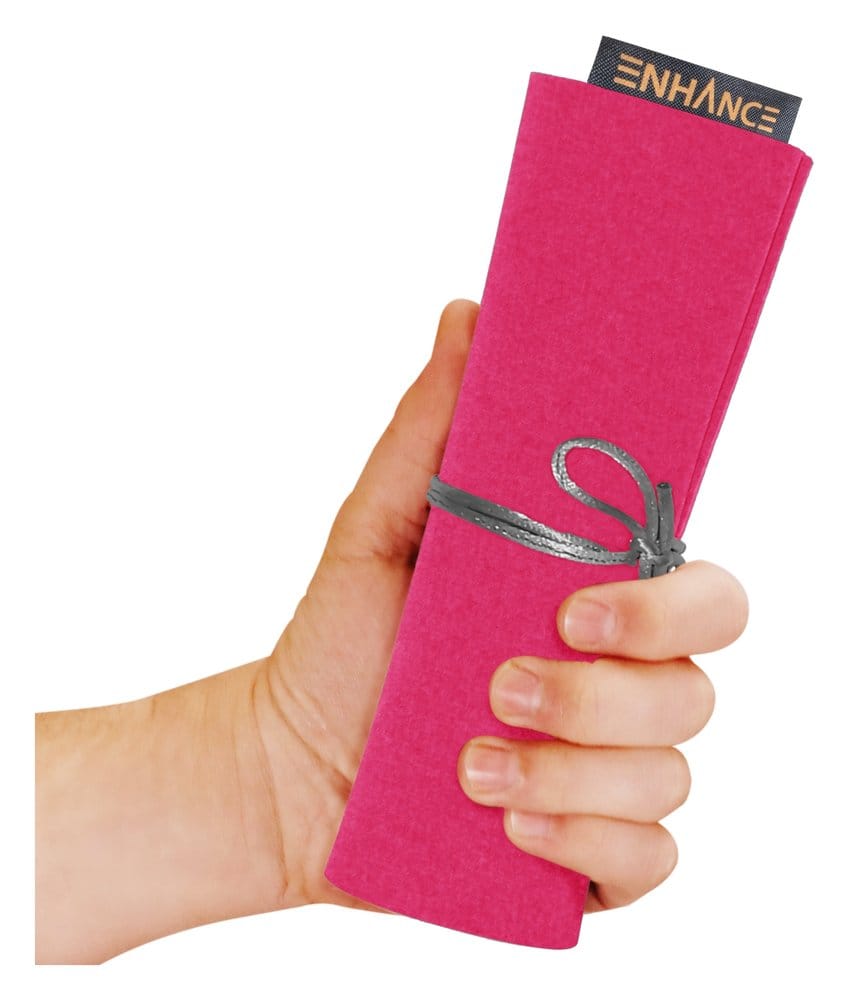 Enhance Bordstillbehör Rulla på en Rulle Tärningsmatta och Rullande Matta Rosa