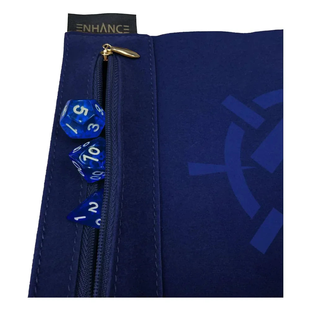ENHANCE Tabletop Roll on a Scroll Bag med Dice - Blå Enhance
