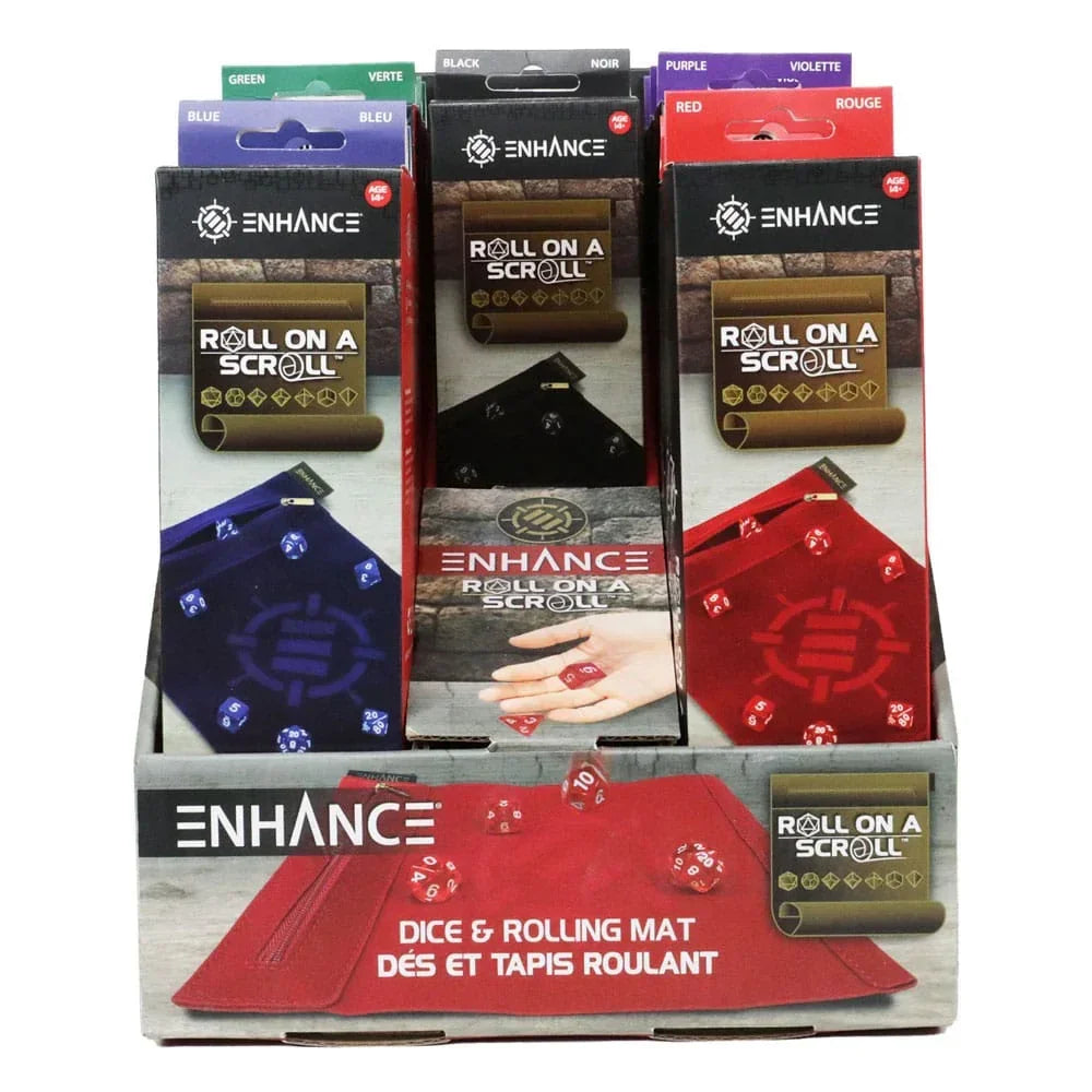 Enhance Tabletop Roll on a Scroll Bag med Tärningsassortiment (15) Enhance