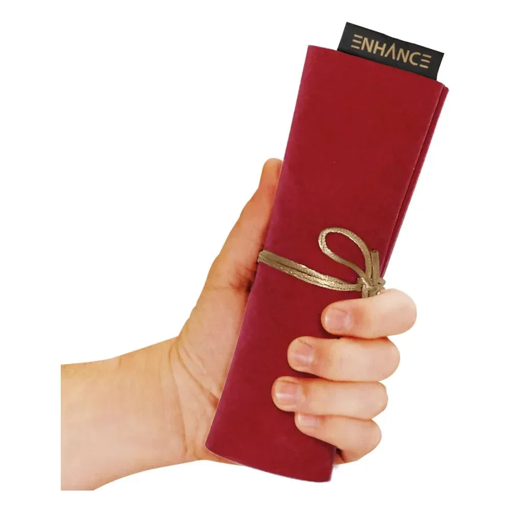 ENHANCE Tabletop Roll on a Scroll Väska med Tärningar Röd Enhance