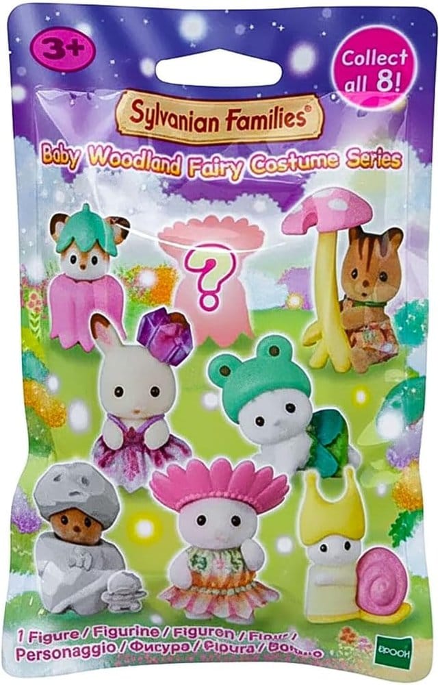 Sylvanian Families Mini-figurer Skogsälva Bebisvänner Överraskningspåse 5 cm Display (16)