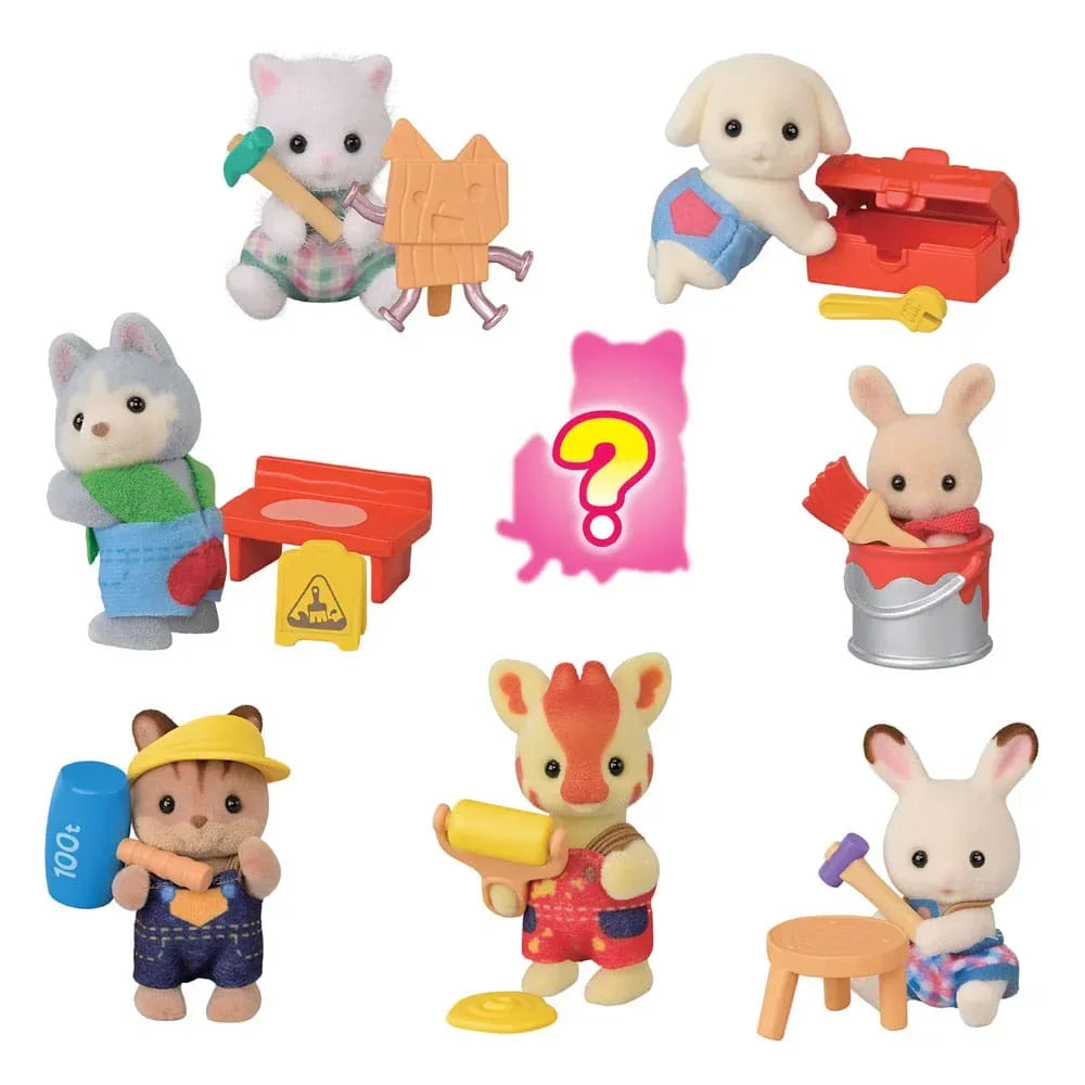 Sylvanian Families: Byggarbetsplatsens Babydjur Överraskningspåse Figur 5 cm Epoch Toys