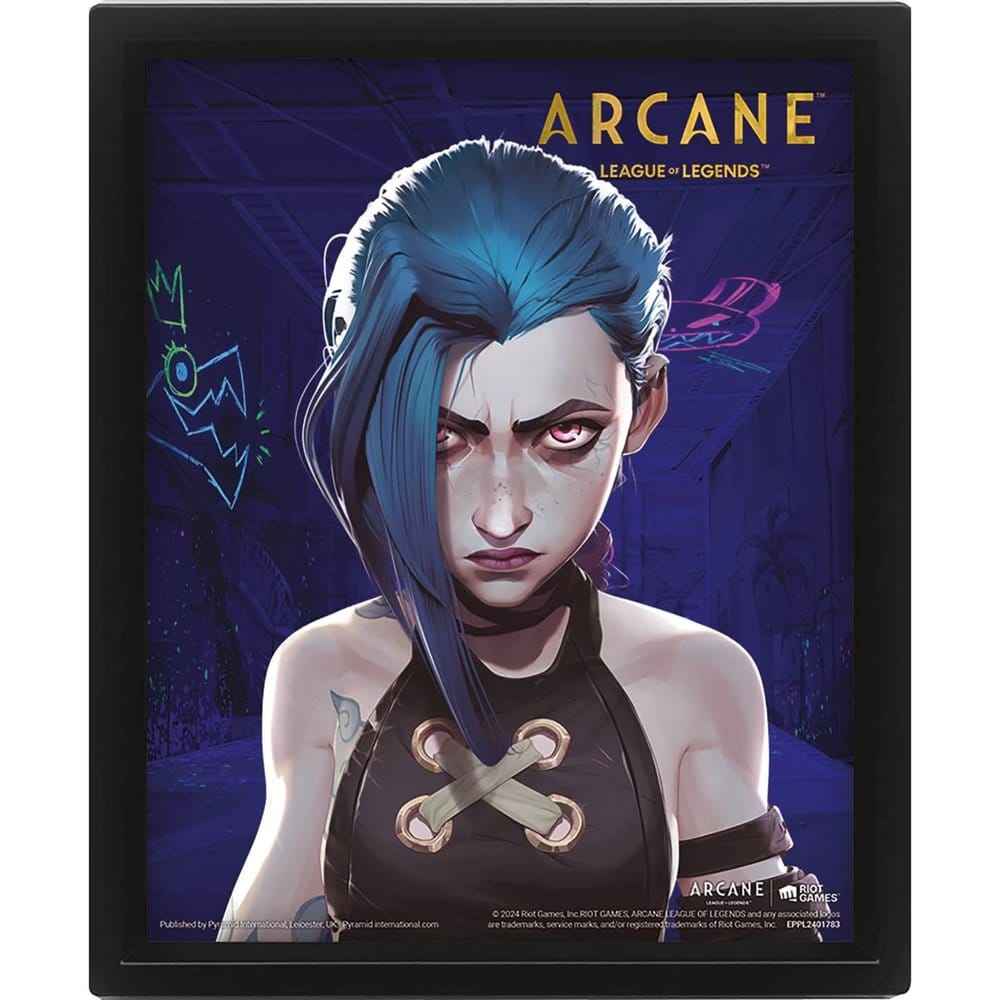 League of Legends Arcane 3D Lentikulär Poster Jinx-VI