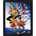 One Piece 3D Lentikulär Poster Straw Hat Pirates Attack 26 x 20 cm