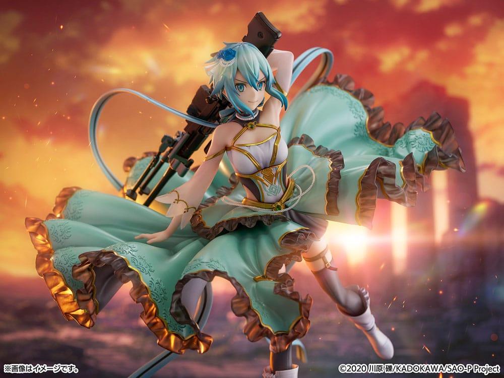 Sword Art Online SHIBUYA SCRAMBLE FIGURE PVC Figur 1/7 Sinon Crystal Dress Ver. 29 cm eStream