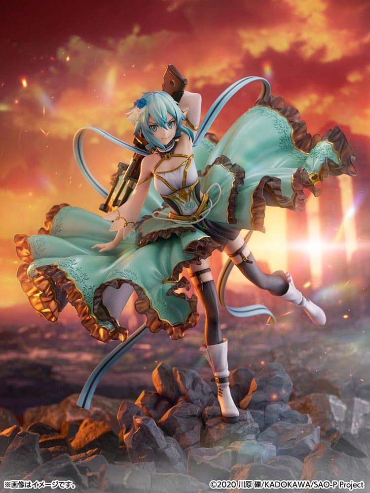 Sword Art Online SHIBUYA SCRAMBLE FIGURE PVC Figur 1/7 Sinon Crystal Dress Ver. 29 cm eStream