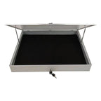 Evoretro Aluminium Display Case Silver - Låsbart Vitrinskåp Evoretro