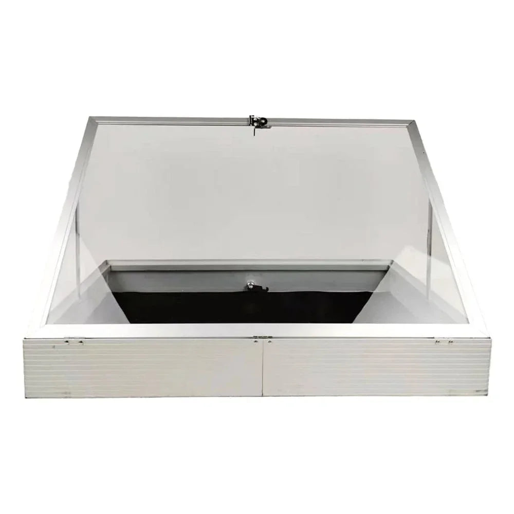 Evoretro Aluminium Display Case Silver - Låsbart Vitrinskåp Evoretro
