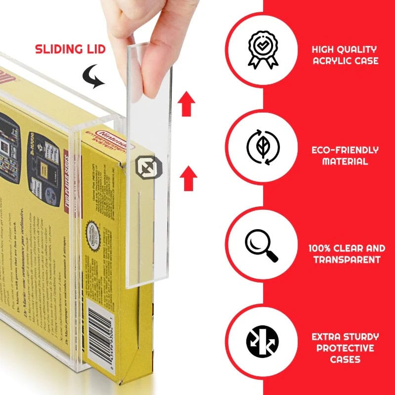 Acrylic Case 2-Pack för NES Spel Evoretro