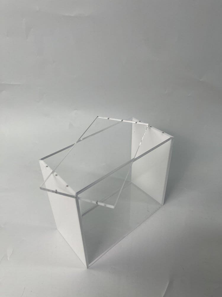 Evoretro Magnetic Acrylic Display Case for ETB with Colored Sides - White