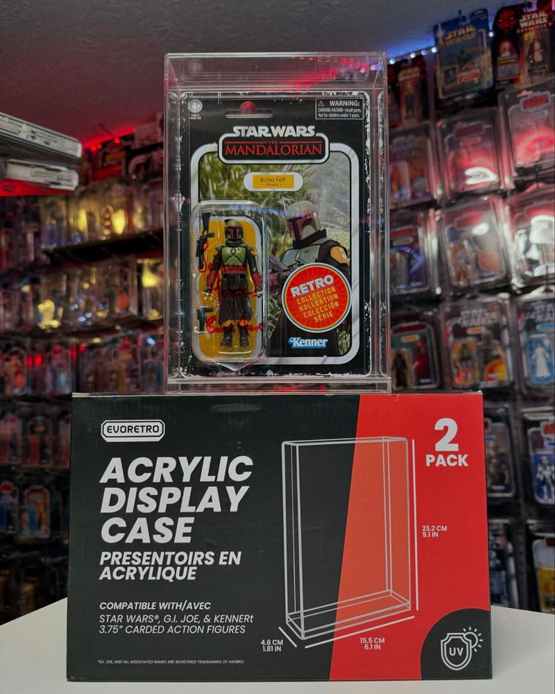 Evoretro Akryldisplayboxar 2-Pack för Actionfigurer Evoretro