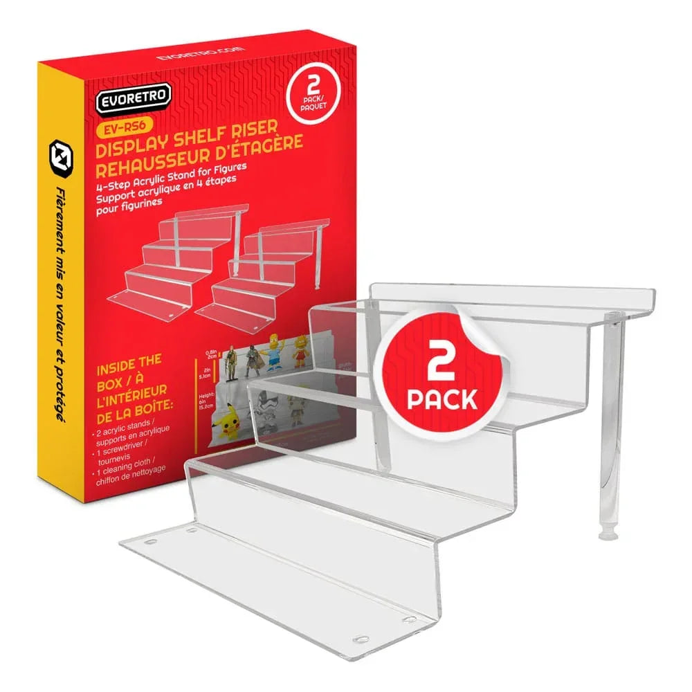 Evoretro Acrylic Shelf Riser 2-Pack RS6 - Perfekt för Samlarföremål ...
