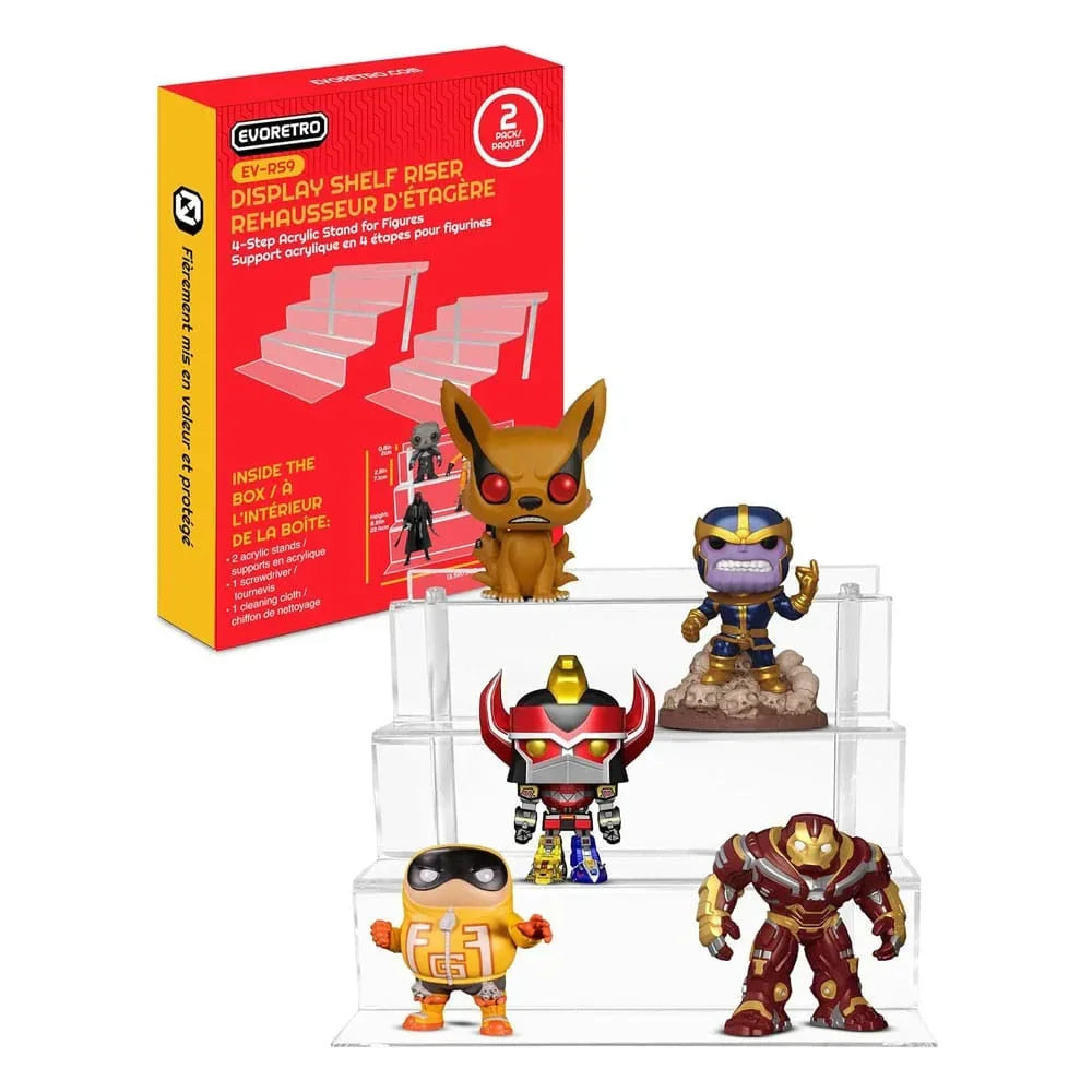 Evoretro Acrylic Shelf Riser 2-Pack RS9 Evoretro