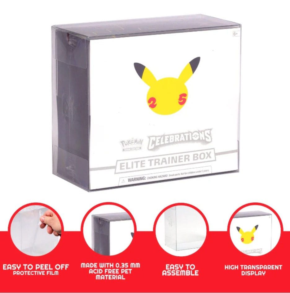 PET Protectors 5-Pack för Booster Boxes / Elite Trainer Boxes Ver. 2 Evoretro