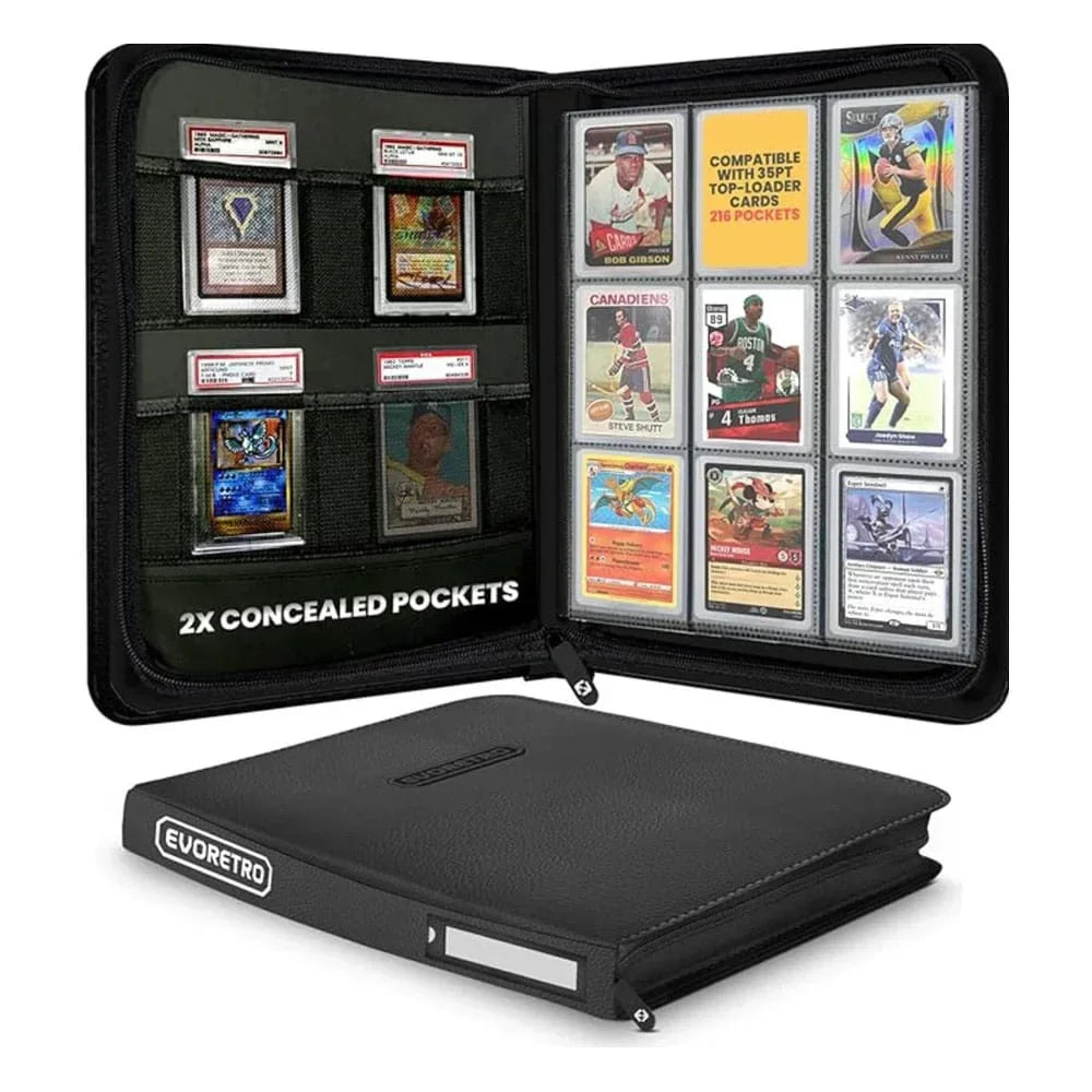 Evoretro Shield+ Topload Cards Binder 216 Cards Black Evoretro