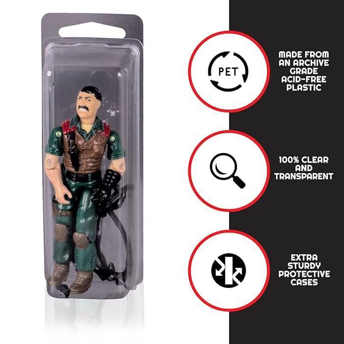 Clamshell PET Skydd 50-Pack för Actionfigurer Evoretro