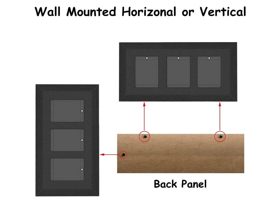 Evoretro Graded Card Display Frame för 3 PSA Graderade Kort Evoretro