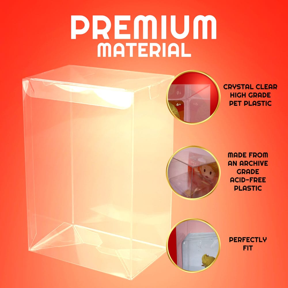 PET Protectors 10-Pack för Amiibo Figurer Evoretro