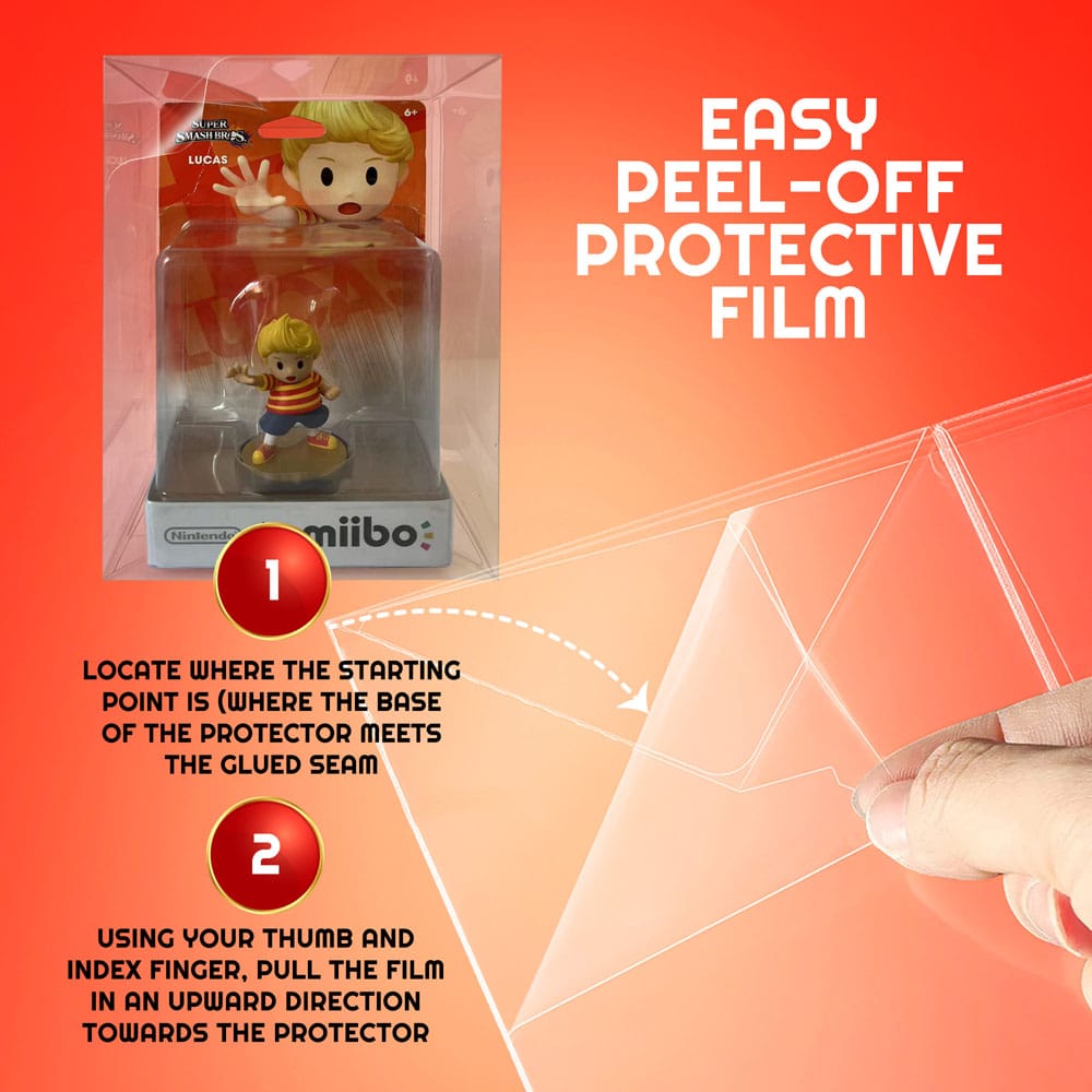 PET Protectors 10-Pack för Amiibo Figurer Evoretro