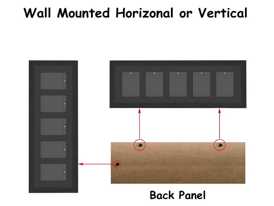 Evoretro Graded Card Display Frame för 5 PSA Graderade Kort Evoretro