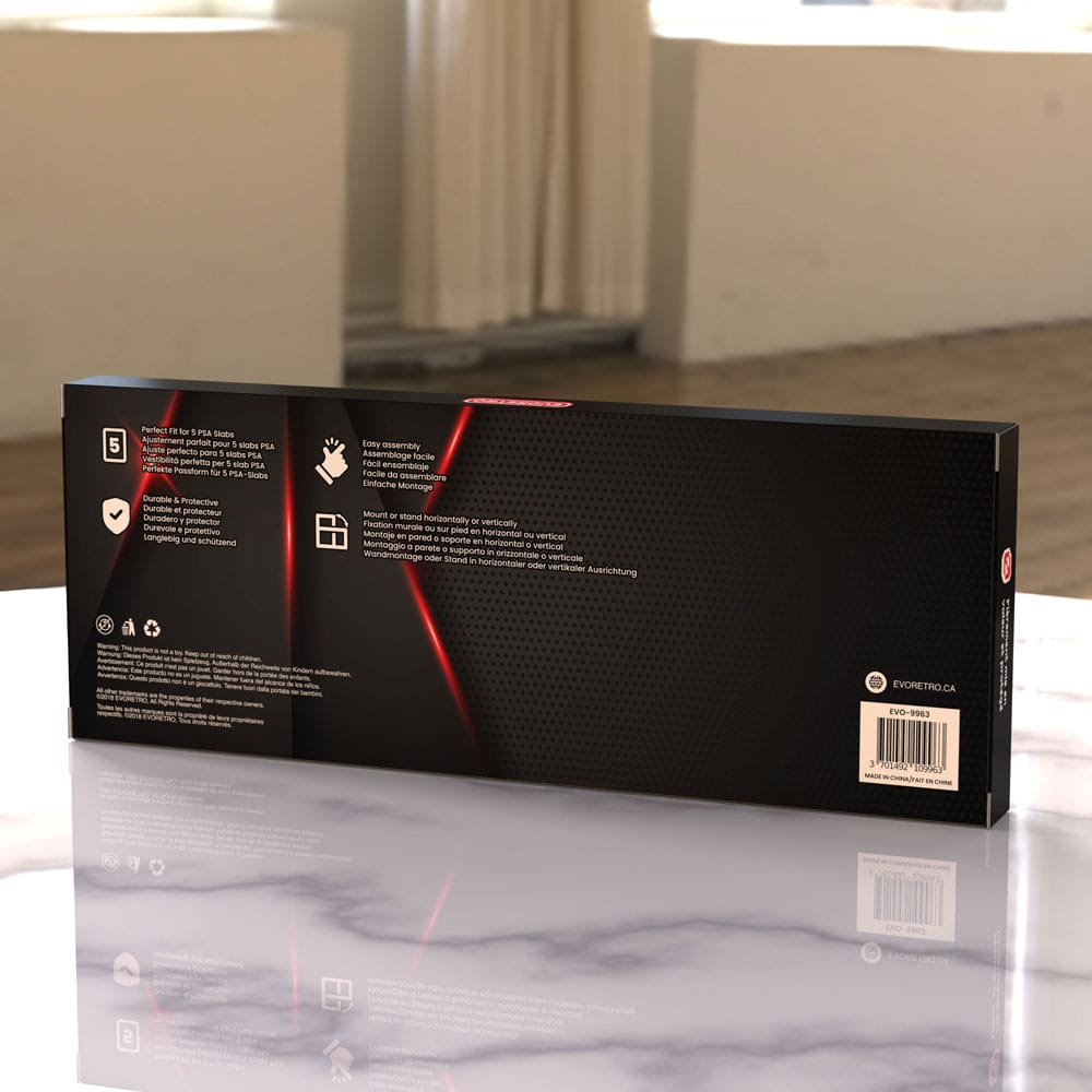 Evoretro Graded Card Display Frame för 5 PSA Graderade Kort Evoretro